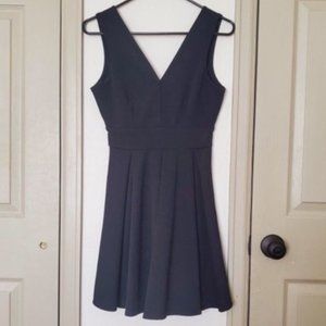 Haute Monde Black Fit and Flare Mini Dress